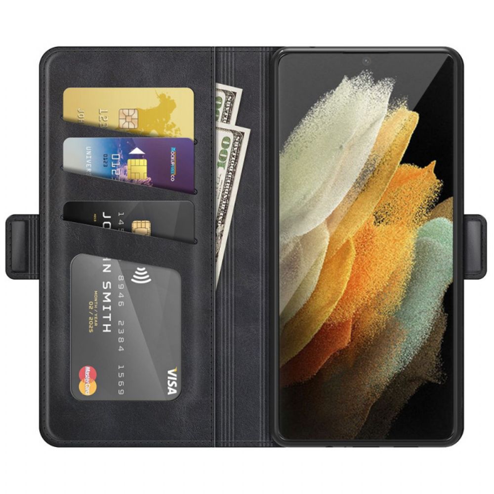 Folio-hoesje voor Samsung Galaxy S22 Ultra 5G Flip Case Dubbele Design Flap