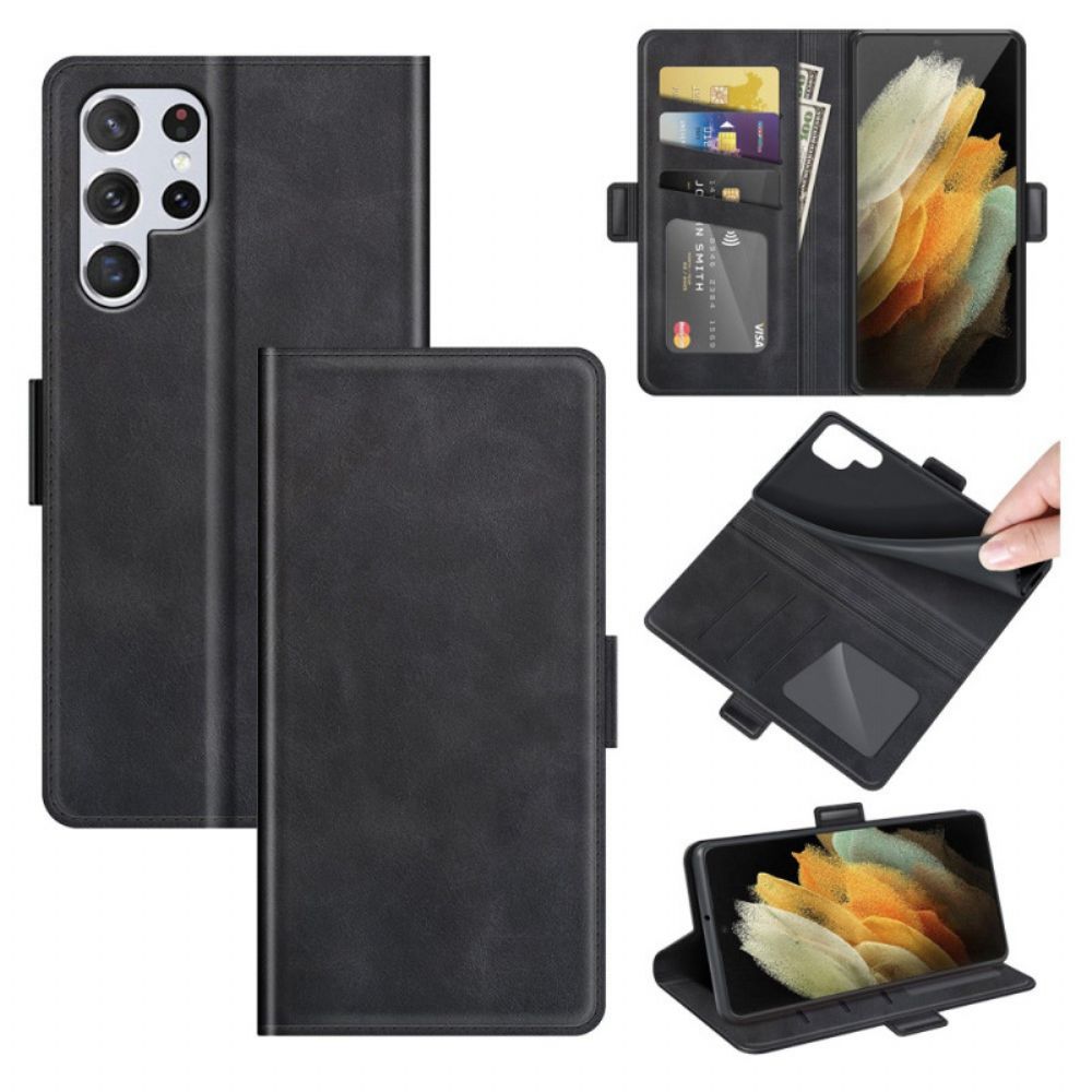 Folio-hoesje voor Samsung Galaxy S22 Ultra 5G Flip Case Dubbele Design Flap