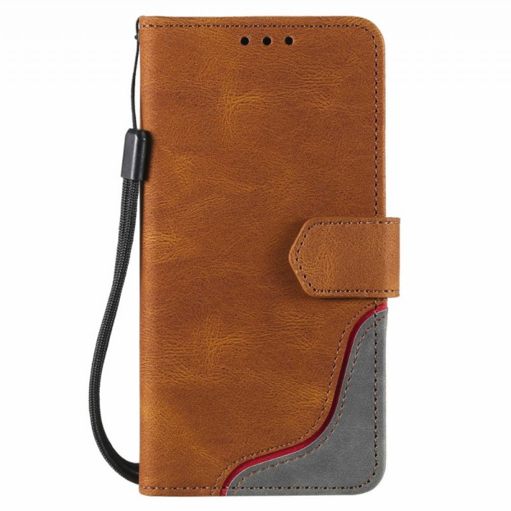 Folio-hoesje voor Samsung Galaxy S22 Ultra 5G Huidgevoelgolf