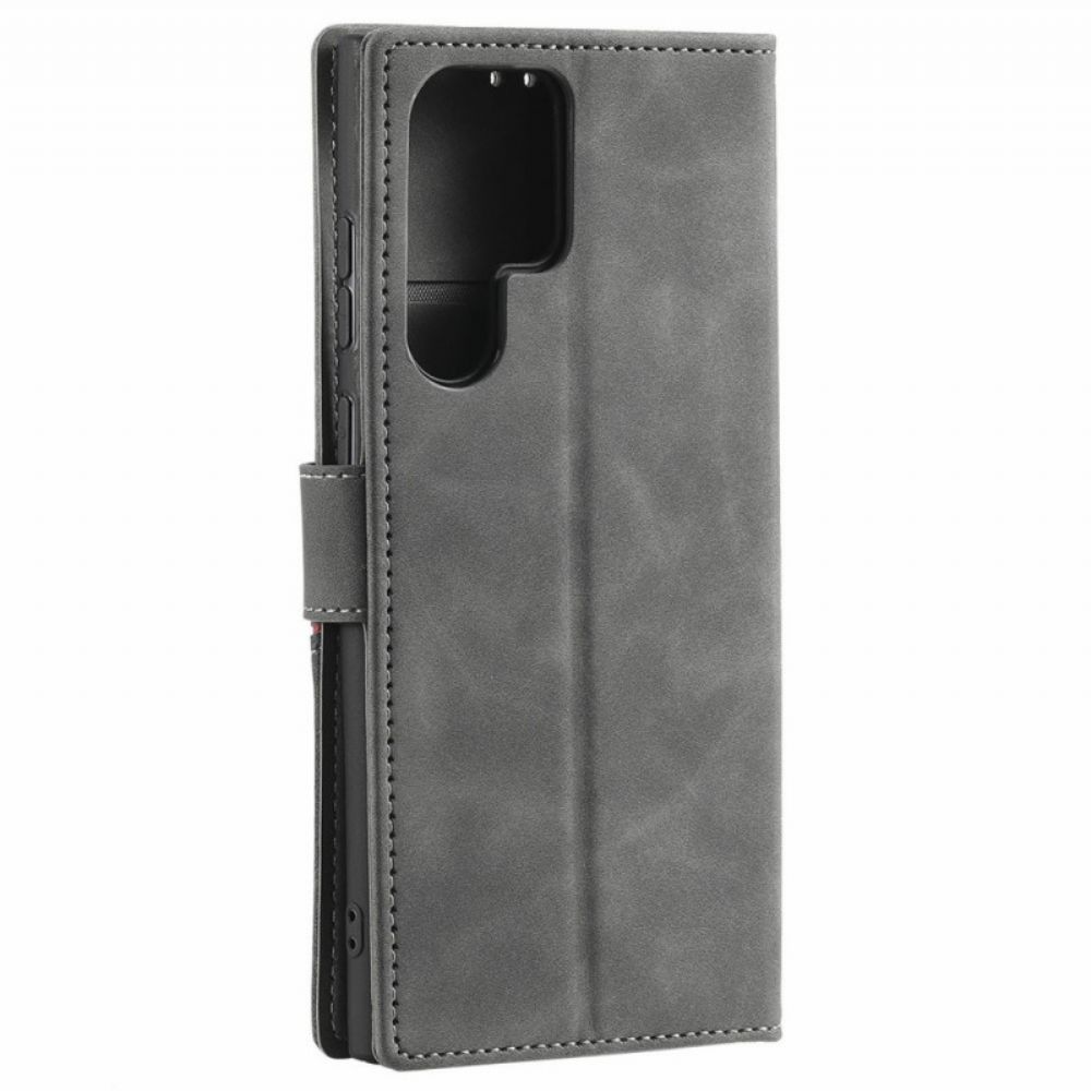 Folio-hoesje voor Samsung Galaxy S22 Ultra 5G Huidgevoelgolf