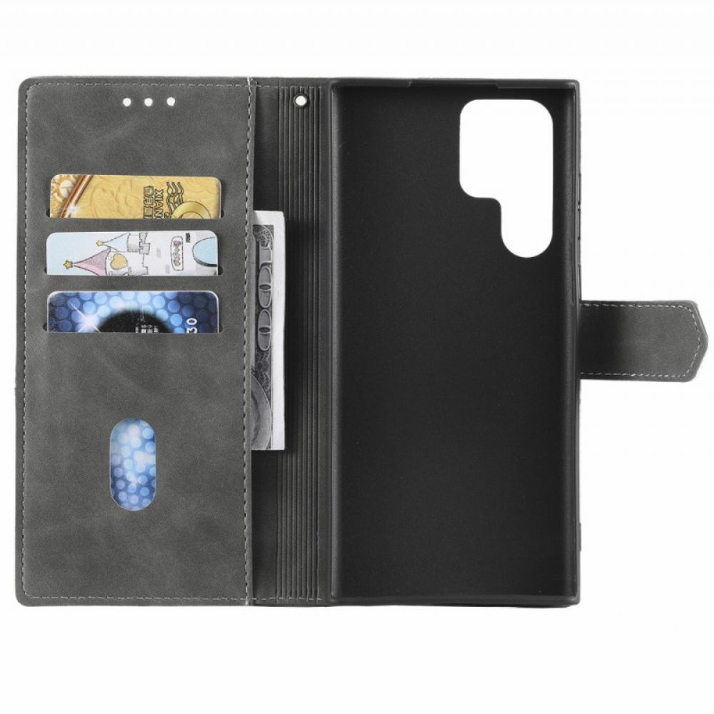 Folio-hoesje voor Samsung Galaxy S22 Ultra 5G Huidgevoelgolf