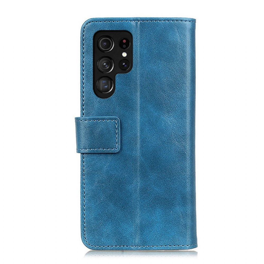 Folio-hoesje voor Samsung Galaxy S22 Ultra 5G Khazneh Elegantie Kunstleer