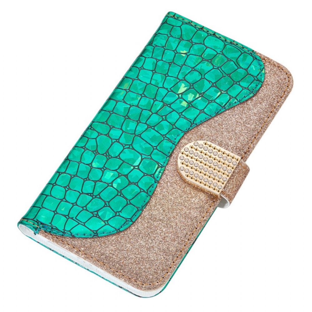 Folio-hoesje voor Samsung Galaxy S22 Ultra 5G Kroon Diamanten