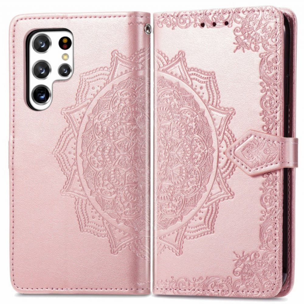 Folio-hoesje voor Samsung Galaxy S22 Ultra 5G Mandala Van Middelbare Leeftijd