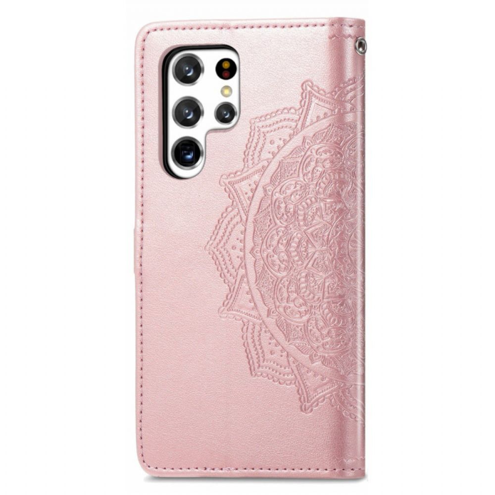 Folio-hoesje voor Samsung Galaxy S22 Ultra 5G Mandala Van Middelbare Leeftijd