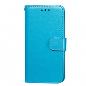 Folio-hoesje voor Samsung Galaxy S22 Ultra 5G Met Ketting Effen Kleur Band