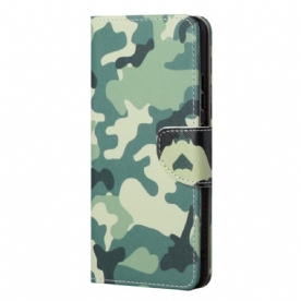 Folio-hoesje voor Samsung Galaxy S22 Ultra 5G Militaire Camouflage