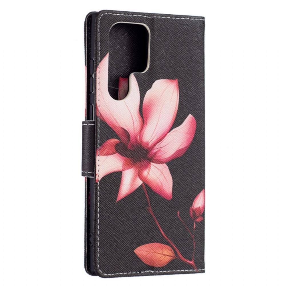 Folio-hoesje voor Samsung Galaxy S22 Ultra 5G Roze Bloem