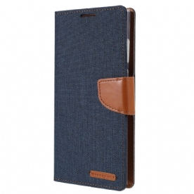 Folio-hoesje voor Samsung Galaxy S22 Ultra 5G Tweekleurige Mercury Goospery-stof