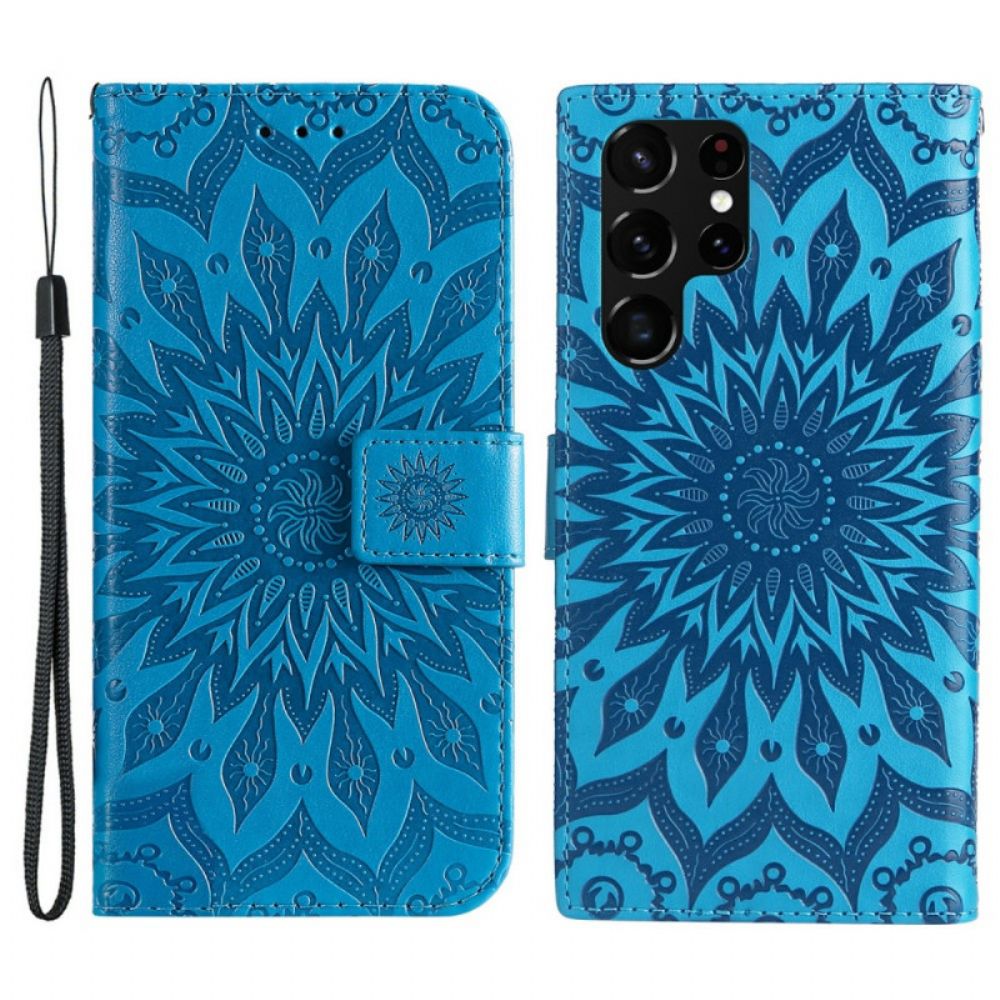 Folio-hoesje voor Samsung Galaxy S22 Ultra 5G Zonnebloem