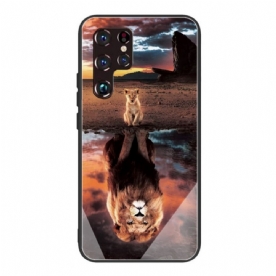 Hoesje voor Samsung Galaxy S22 Ultra 5G Cub Dream Gehard Glas