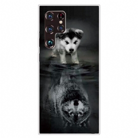 Hoesje voor Samsung Galaxy S22 Ultra 5G Droom Van Puppy