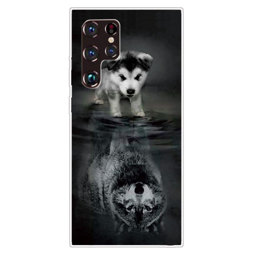 Hoesje voor Samsung Galaxy S22 Ultra 5G Droom Van Puppy