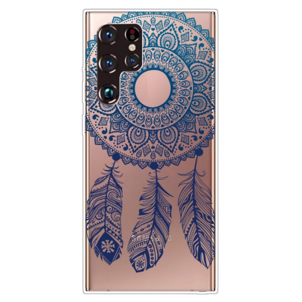 Hoesje voor Samsung Galaxy S22 Ultra 5G Enkele Bloemenmandala