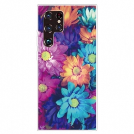 Hoesje voor Samsung Galaxy S22 Ultra 5G Flexibele Bloemen