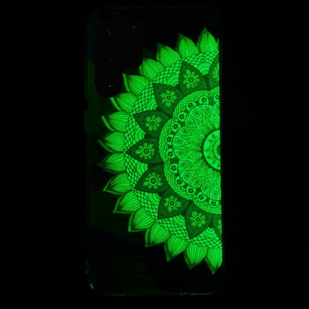 Hoesje voor Samsung Galaxy S22 Ultra 5G Fluorescerende Bloemenserie