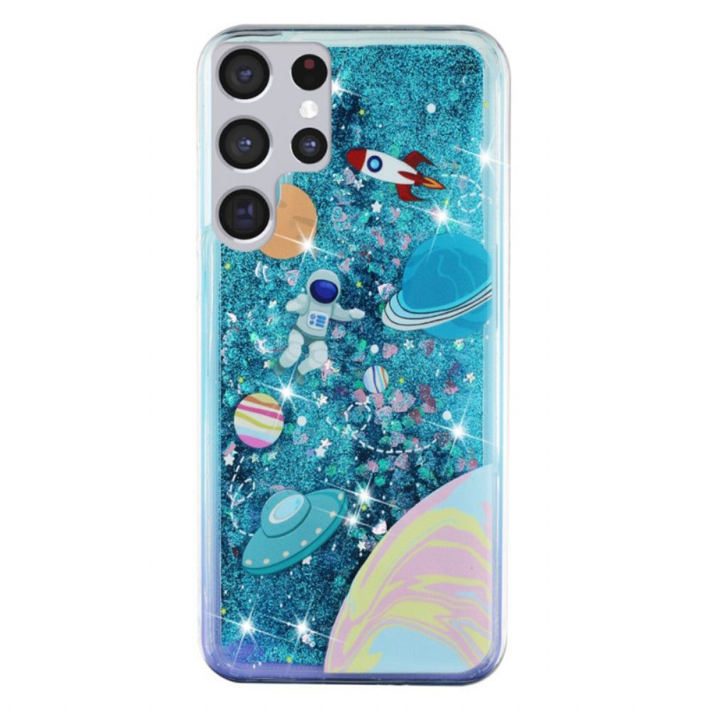 Hoesje voor Samsung Galaxy S22 Ultra 5G Glitterruimte