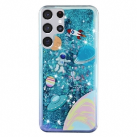 Hoesje voor Samsung Galaxy S22 Ultra 5G Glitterruimte