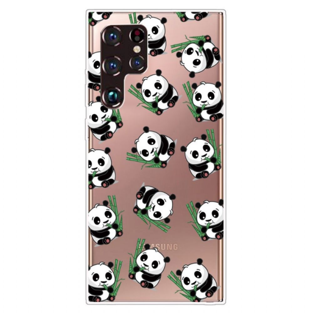 Hoesje voor Samsung Galaxy S22 Ultra 5G Kleine Panda's