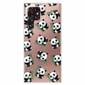 Hoesje voor Samsung Galaxy S22 Ultra 5G Kleine Panda's