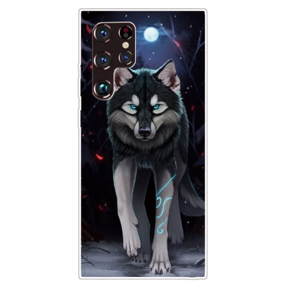 Hoesje voor Samsung Galaxy S22 Ultra 5G Koninklijke Wolf