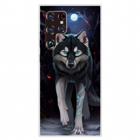 Hoesje voor Samsung Galaxy S22 Ultra 5G Koninklijke Wolf