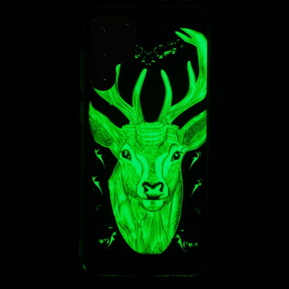 Hoesje voor Samsung Galaxy S22 Ultra 5G Majestueus Fluorescerend Hert