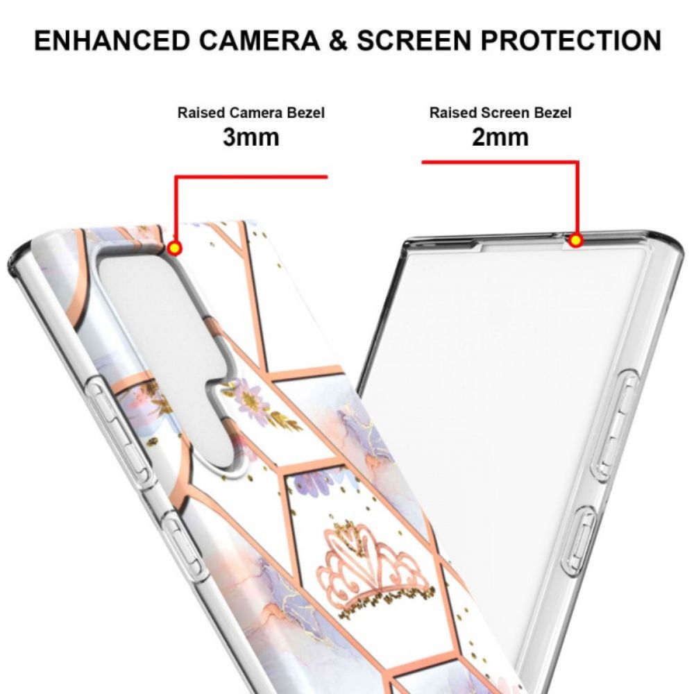 Hoesje voor Samsung Galaxy S22 Ultra 5G Marmerkroon