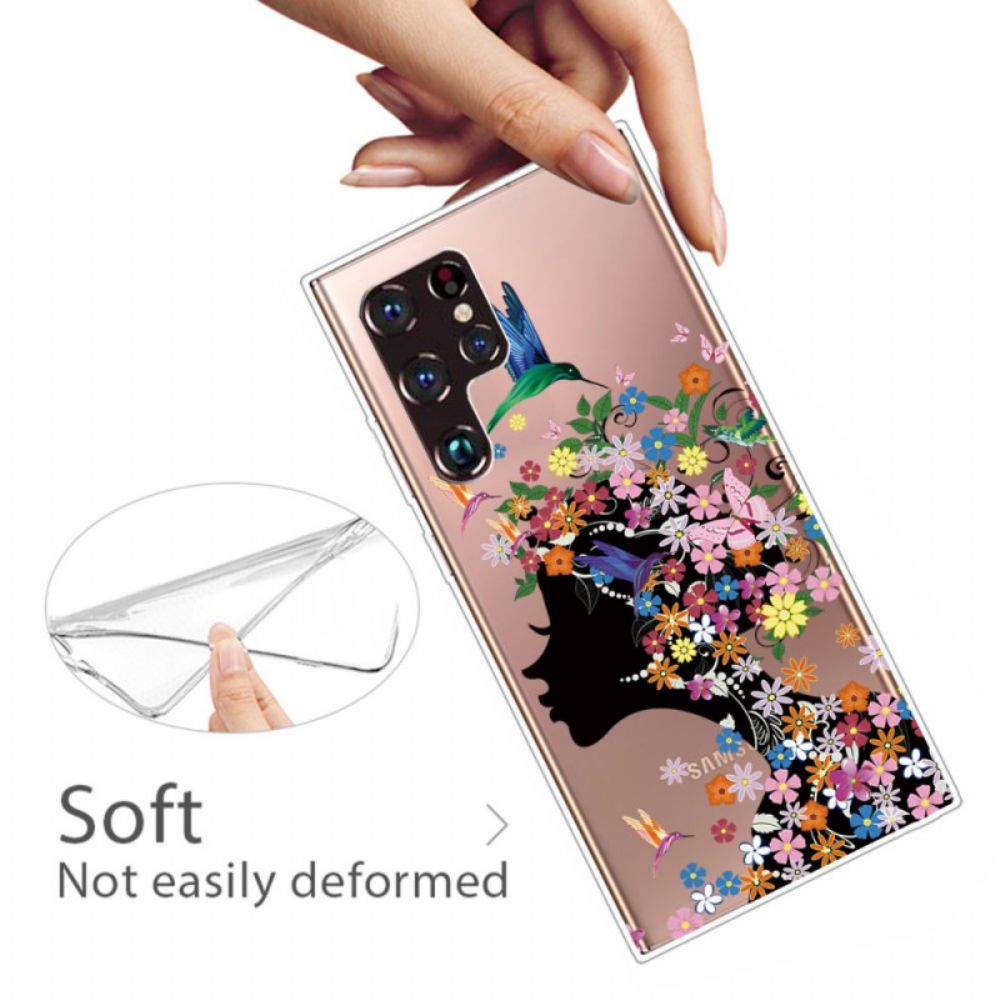 Hoesje voor Samsung Galaxy S22 Ultra 5G Mooi Bloemhoofd