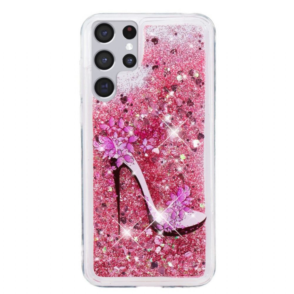 Hoesje voor Samsung Galaxy S22 Ultra 5G Paillettenpomp