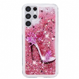 Hoesje voor Samsung Galaxy S22 Ultra 5G Paillettenpomp