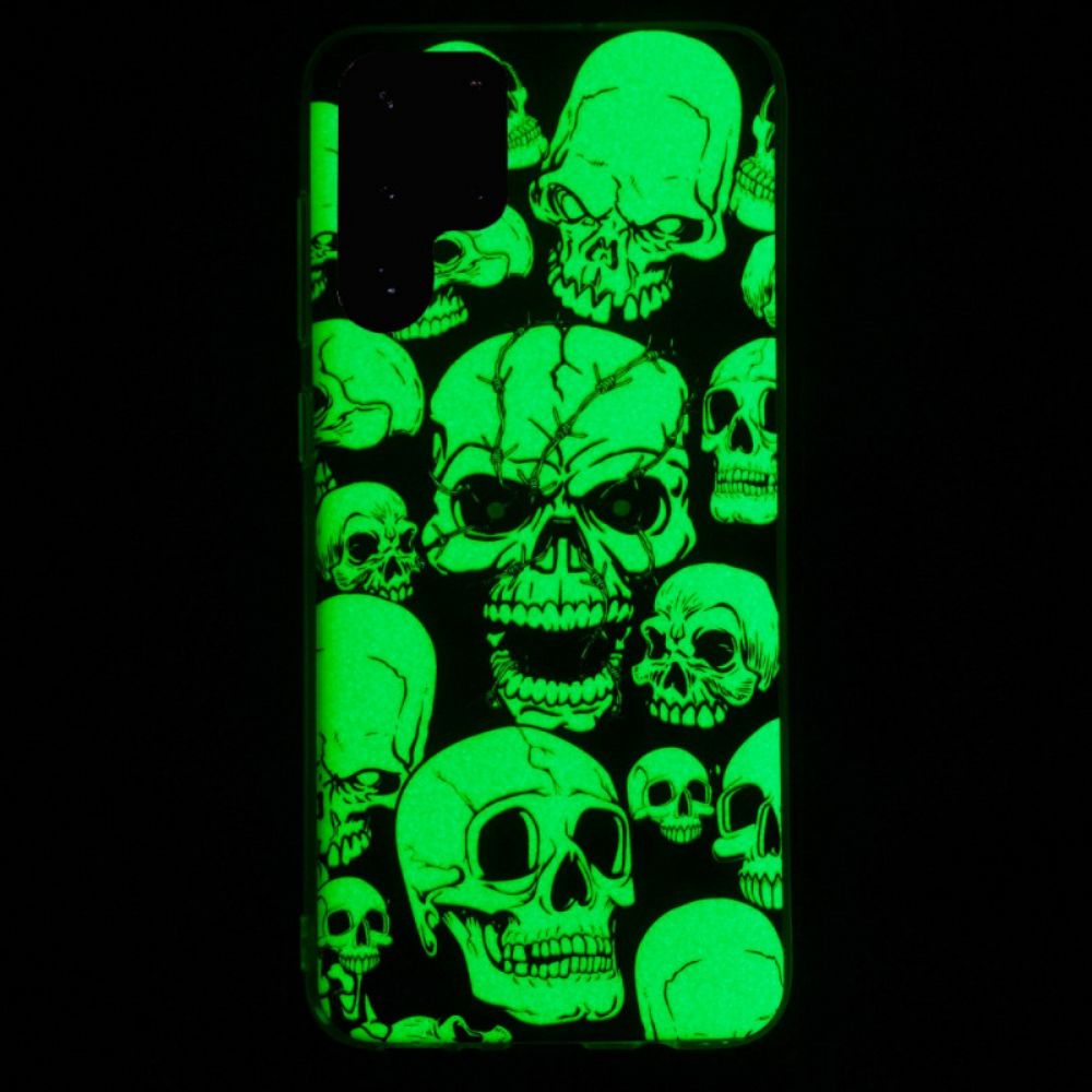 Hoesje voor Samsung Galaxy S22 Ultra 5G Pas Op Voor Fluorescerende Schedels