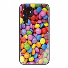 Hoesje voor Samsung Galaxy S22 Ultra 5G Snoep Van Gehard Glas