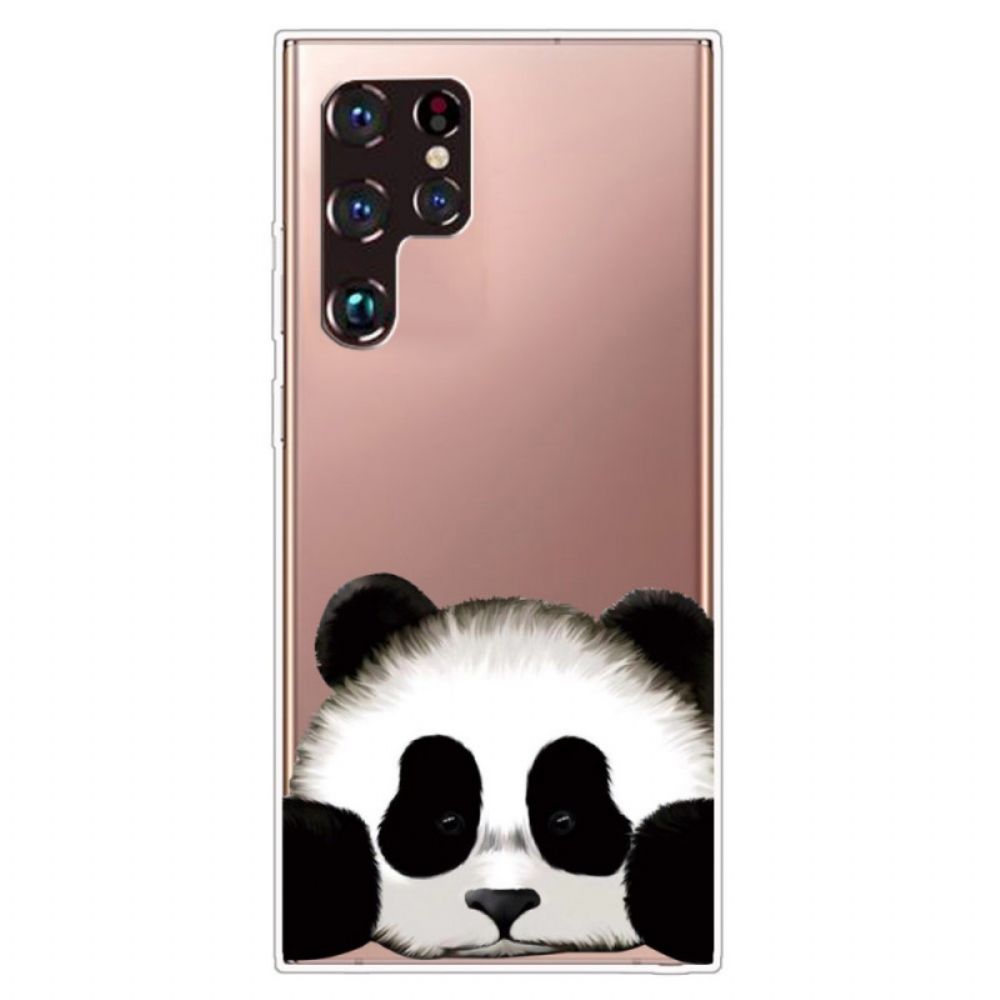 Hoesje voor Samsung Galaxy S22 Ultra 5G Transparante Panda