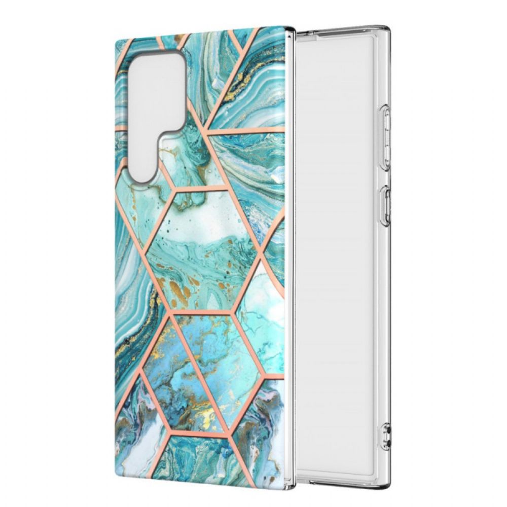 Hoesje voor Samsung Galaxy S22 Ultra 5G Ultra-design Marmer