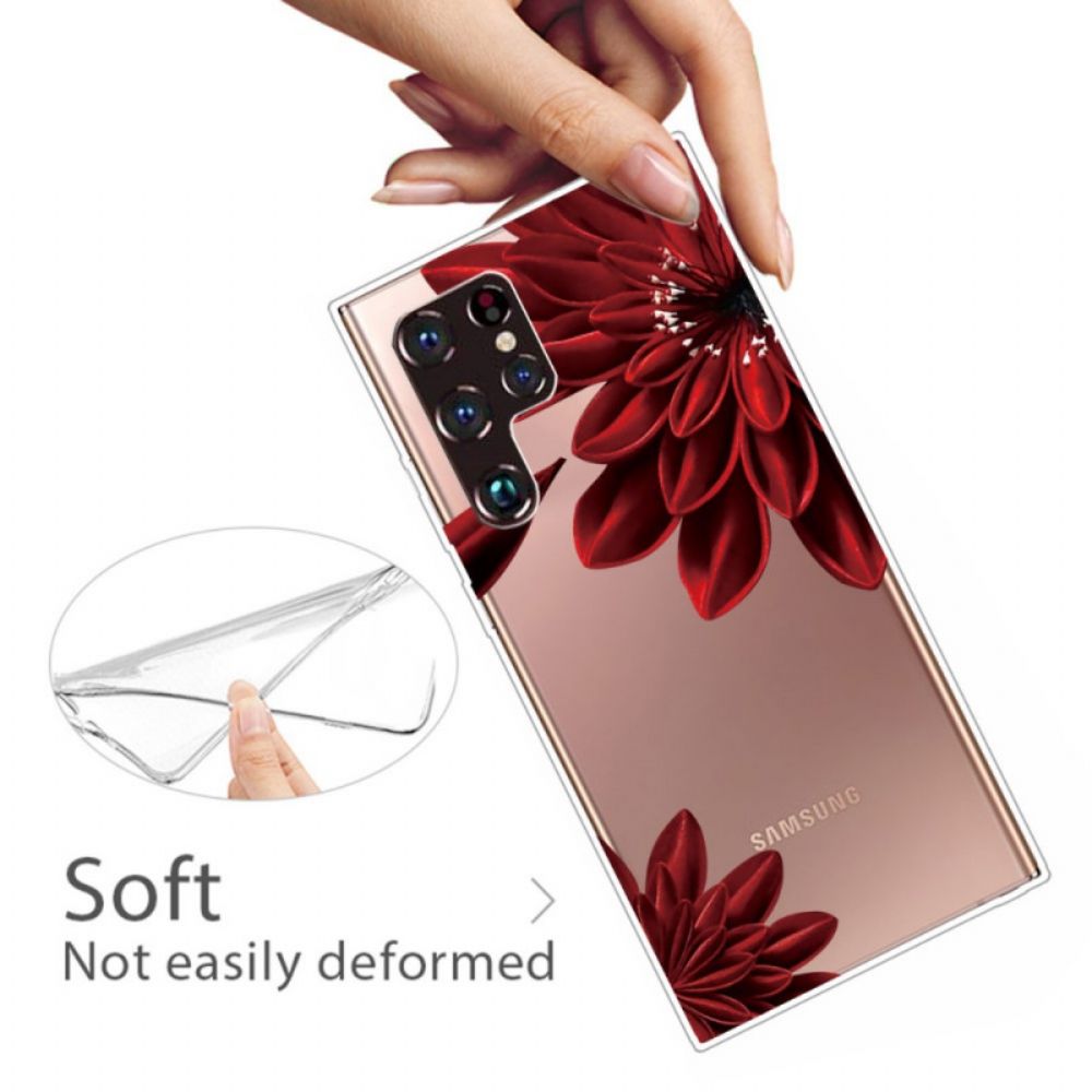 Hoesje voor Samsung Galaxy S22 Ultra 5G Wilde Bloemen