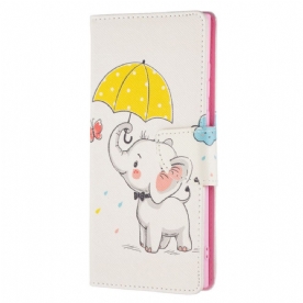 Leren Hoesje voor Samsung Galaxy S22 Ultra 5G Babyolifant