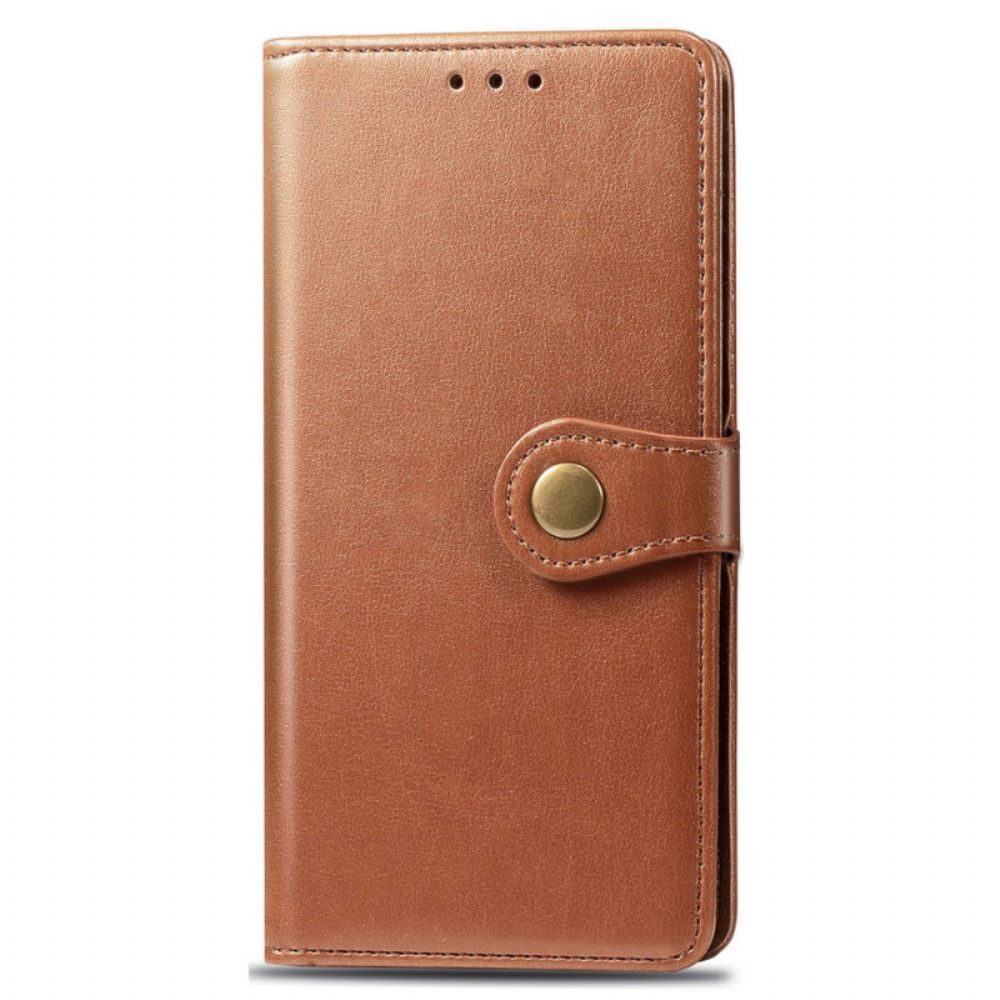 Leren Hoesje voor Samsung Galaxy S22 Ultra 5G Faux Leder En Vintage Sluiting