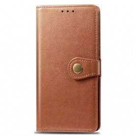 Leren Hoesje voor Samsung Galaxy S22 Ultra 5G Faux Leder En Vintage Sluiting