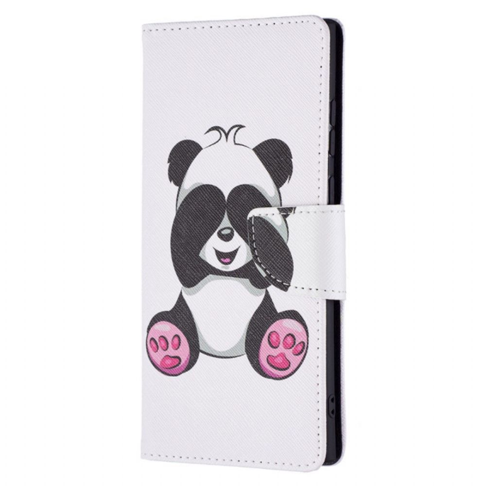 Leren Hoesje voor Samsung Galaxy S22 Ultra 5G Pandaplezier