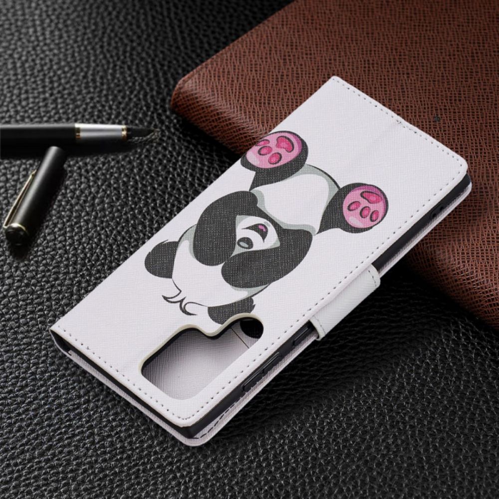 Leren Hoesje voor Samsung Galaxy S22 Ultra 5G Pandaplezier