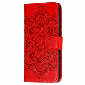 Leren Hoesje voor Samsung Galaxy S22 Ultra 5G Volledige Mandala