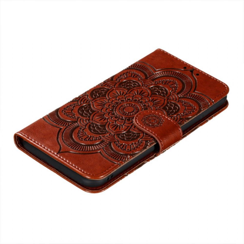 Leren Hoesje voor Samsung Galaxy S22 Ultra 5G Volledige Mandala