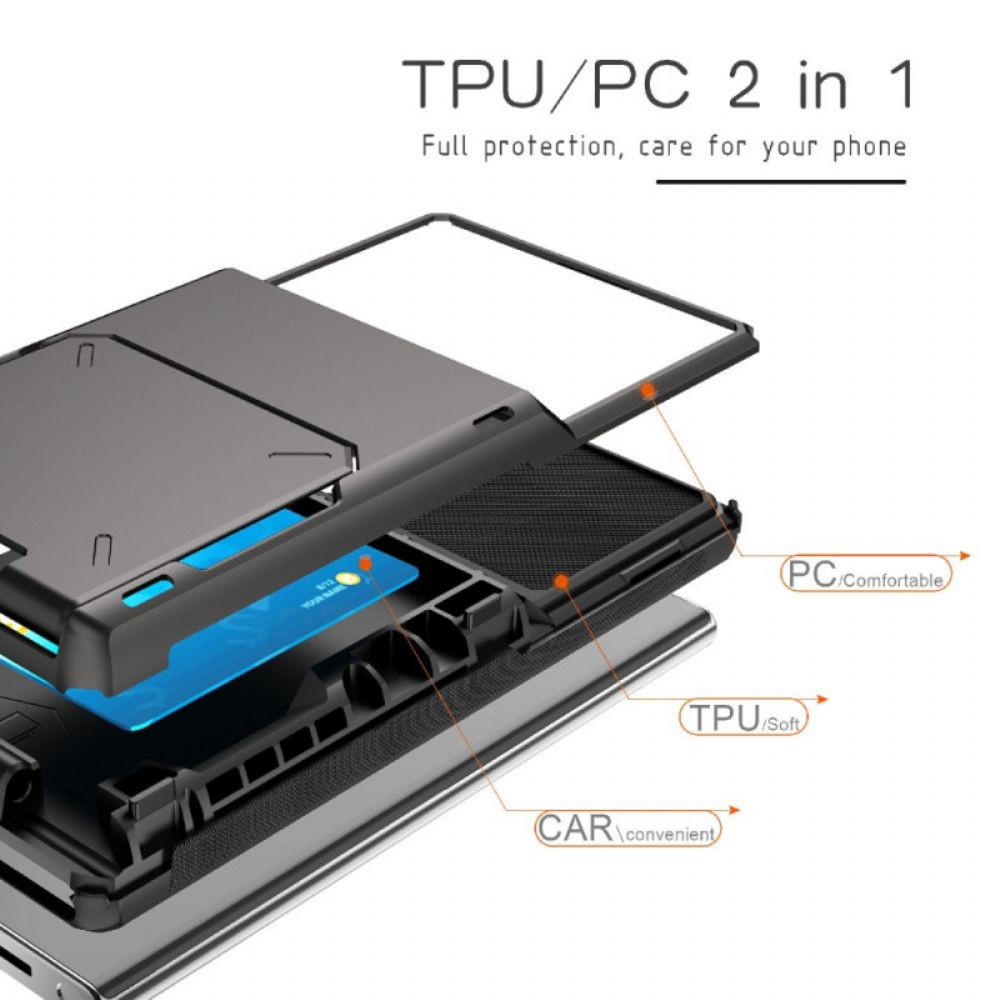 Telefoonhoesje voor Samsung Galaxy S22 Ultra 5G Klap Stijl Kaarthouder