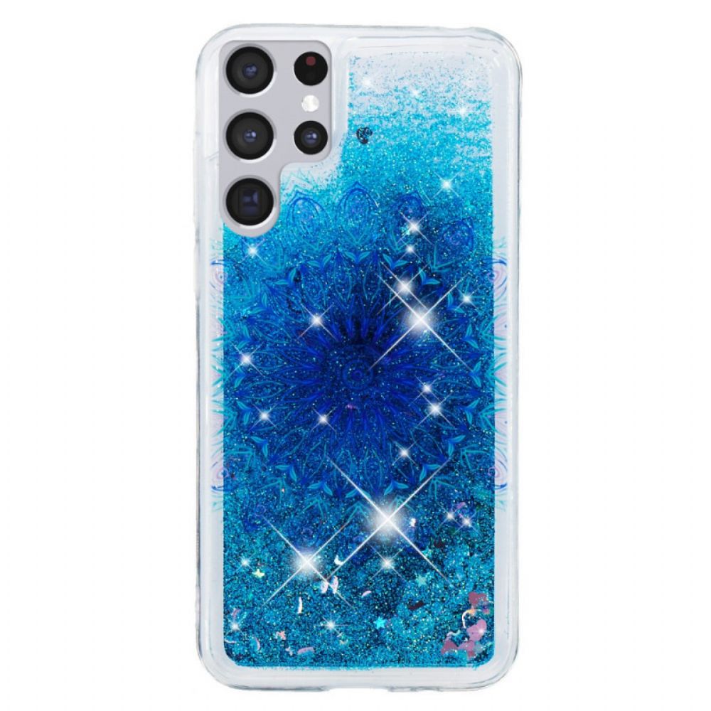 Telefoonhoesje voor Samsung Galaxy S22 Ultra 5G Mandala Met Pailletten