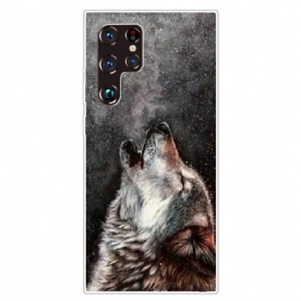 Telefoonhoesje voor Samsung Galaxy S22 Ultra 5G Sublieme Wolf