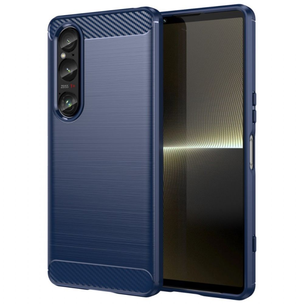 Cover Hoesje Sony Xperia 1 Vi Telefoonhoesje Geborstelde Koolstofvezel