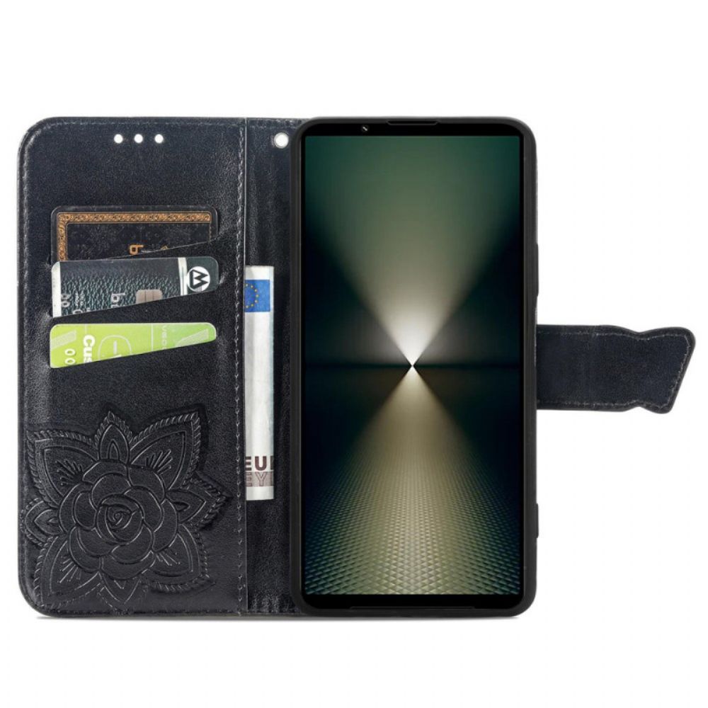 Flip Case Leren Sony Xperia 1 Vi Barokvlinder