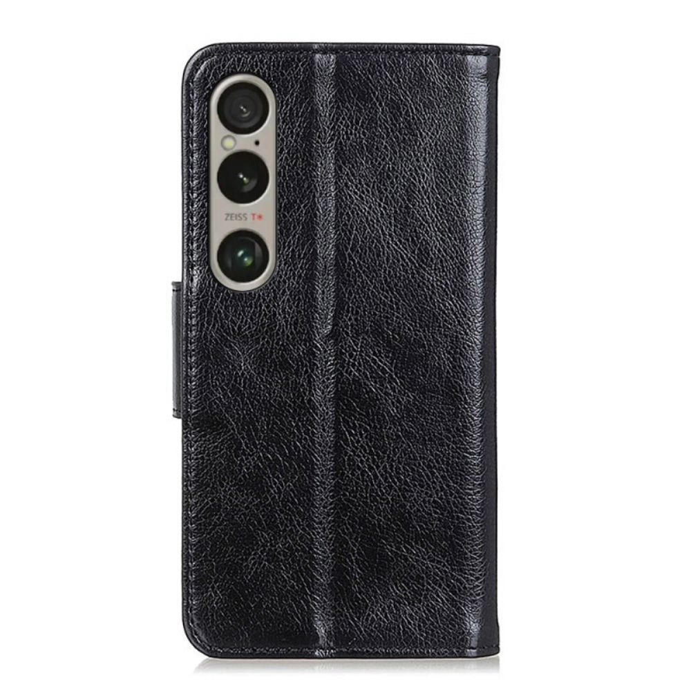 Flip Case Leren Sony Xperia 1 Vi Nappatextuur