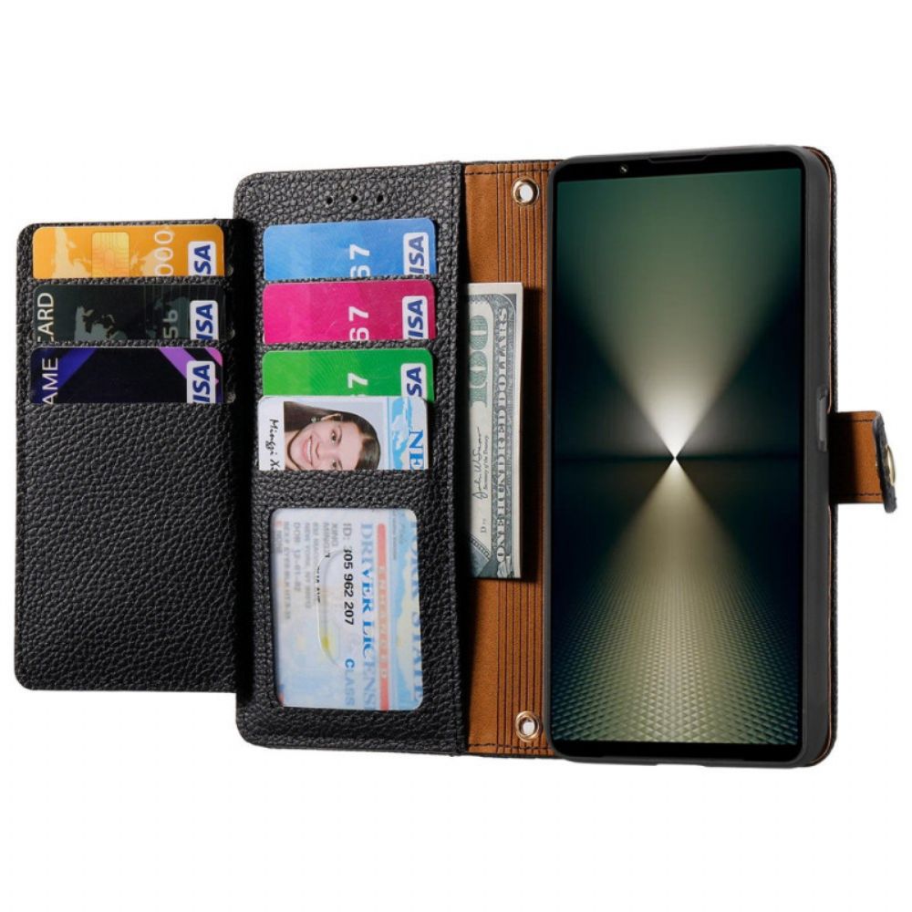 Folio-hoesje Sony Xperia 1 Vi Telefoonhoesje Rfid-blokkering En Portemonnee